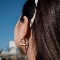 Pavé Crystal Square Hoop Earrings - view 3