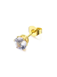Solitaire Crystal Stud Earrings - view 2