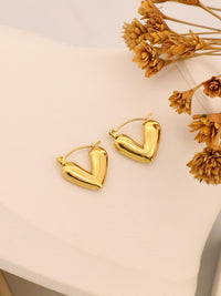 Puffy Heart Hoop Earrings - view 1