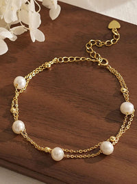 Floating Pearl Chain Bracelet - view 3