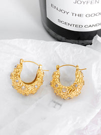 Woven Crystal Hoop Earrings - view 4
