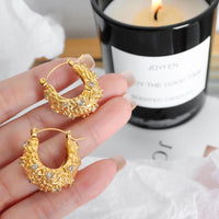 Woven Crystal Hoop Earrings - view 5