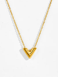 Chunky Gold V Jewelry Set - view 2