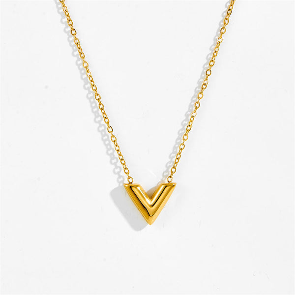 Chunky Gold V Jewelry Set