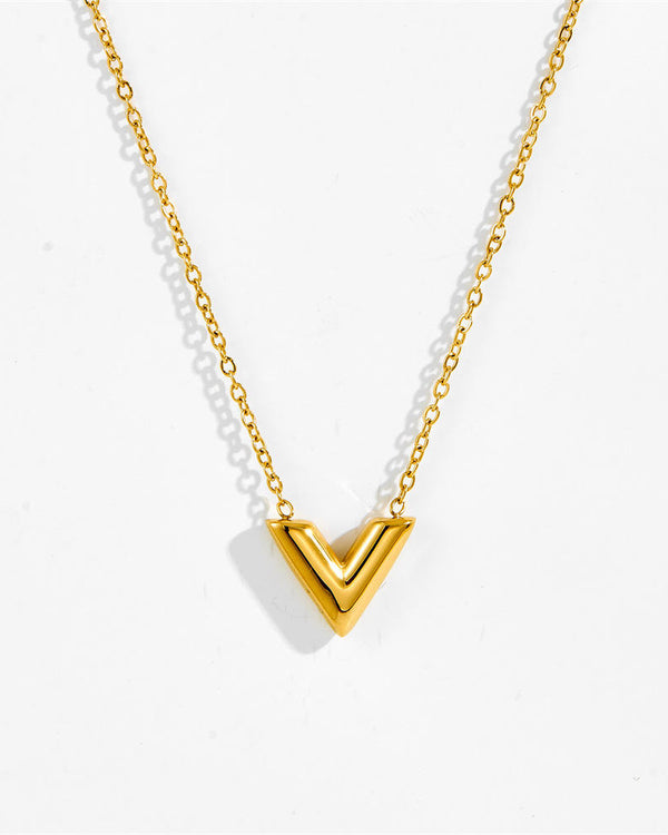 Chunky Gold V Jewelry Set
