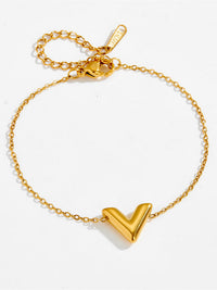 Chunky Gold V Jewelry Set - view 3