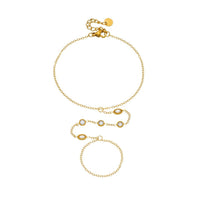 Mixed Bezel Crystal Hand Chain Ringlet - view 1