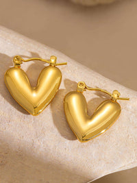 Puffy Heart Hoop Earrings - view 3
