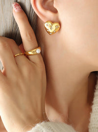 Crystal Heart & Star Stud Earrings - view 2