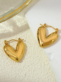 Puffy Heart Hoop Earrings - view 4