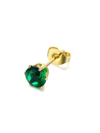 Solitaire Crystal Stud Earrings - view 4
