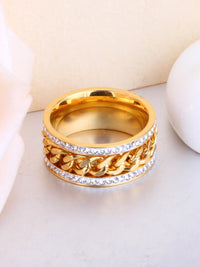 Chain Spinner Crystal Ring - view 2