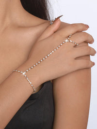 Full Crystal Tennis Hand Chain Ringlet - view 4