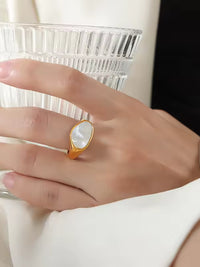 Mother of Pearl Open Ring - view 3