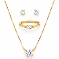 Eternal Sparkle 3-Piece Set — Necklace, Studs & Ring - view 1