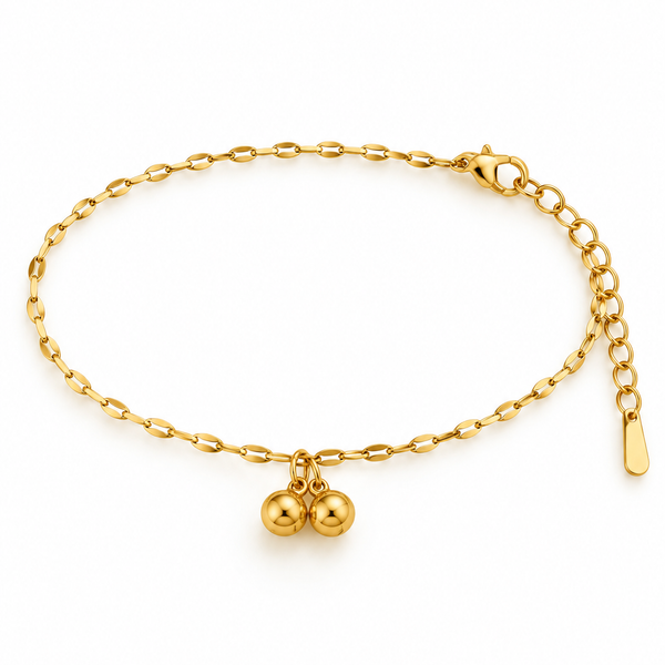 Double Ball Charm Anklet