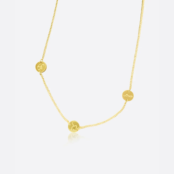 Urdu Calligraphy Coin Station Necklace