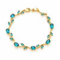 Tulip Vine Bracelet — Teal - view 1