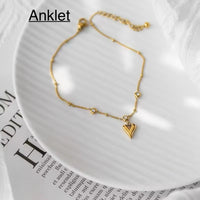 Crystal Heart Anklet - view 2