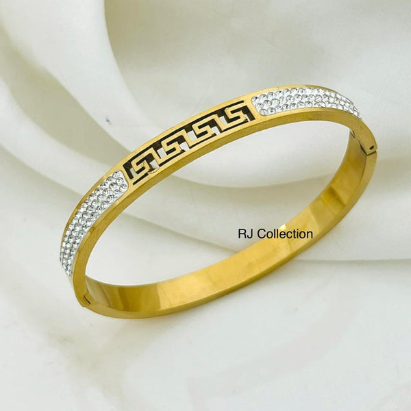 Greek Key Crystal Bangle