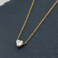 Heart Solitaire Necklace - view 2