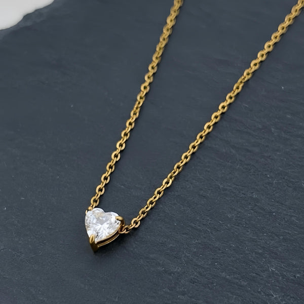 Heart Solitaire Necklace