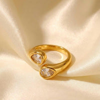 Twin Teardrop Wrap Ring - view 3