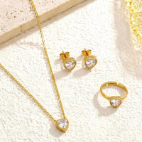 Crystal Heart Jewelry Set - view 1