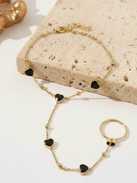 Heart Crystal Hand Chain Ringlet - view 3