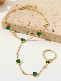 Heart Crystal Hand Chain Ringlet - view 2
