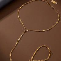 Gold Disc Station Hand Chain Ringlet - view 2