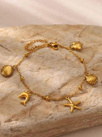 Gold Ocean Charm Bracelet - view 3