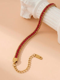 Crystal Tennis Chain Bracelet - view 3