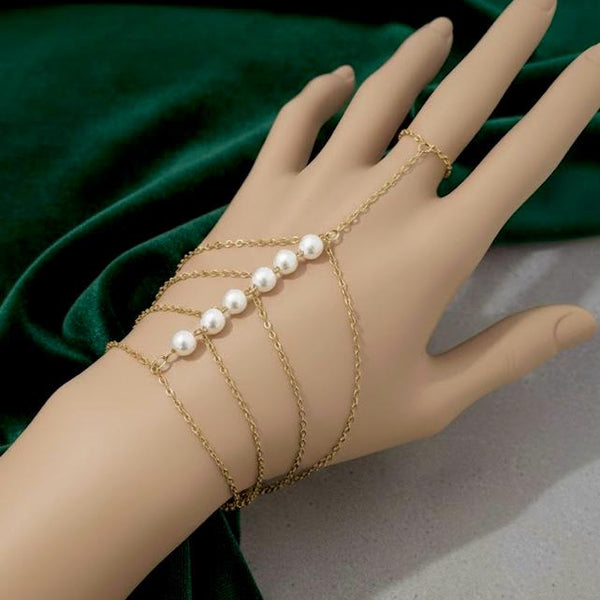 Multi-Strand Pearl Hand Chain Ringlet