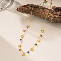 Rainbow Shell & Crystal Charm Necklace - view 3