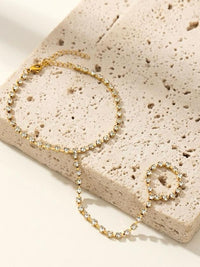 Full Crystal Tennis Hand Chain Ringlet - view 2
