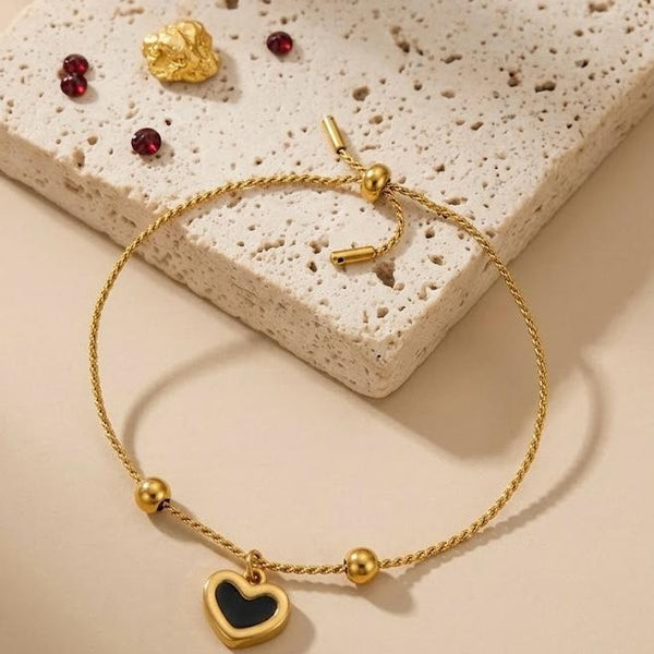 Enamel Heart Charm Bracelet