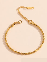 Gold Twisted Rope Chain Bracelet - view 3