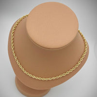 Gold Twisted Rope Chain Necklace - view 2