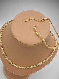 Gold Twisted Rope Chain Set - view 1