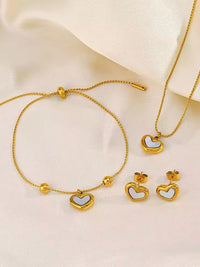 Enamel Heart Jewelry Set - view 1