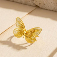 Gold Butterfly Ring - view 3