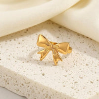 Gold Bow Ring - view 2
