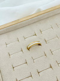 Channel Set Crystal Band Ring - view 2