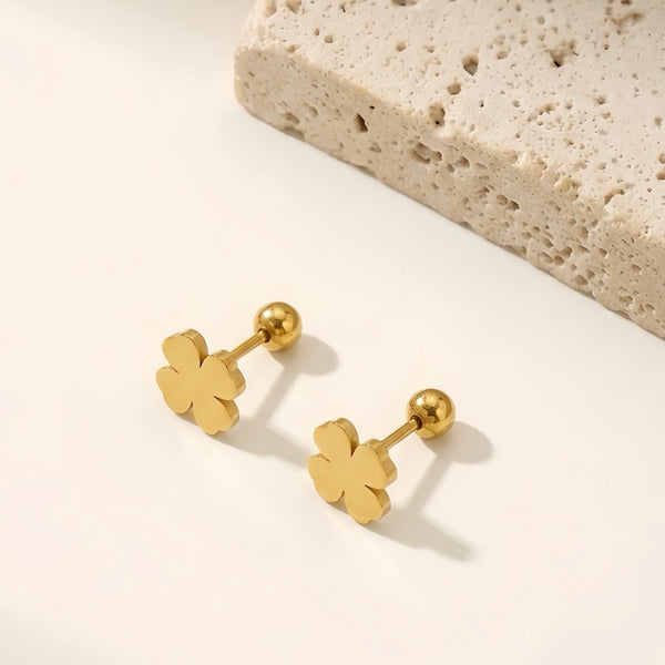Four Leaf Clover Stud Earrings
