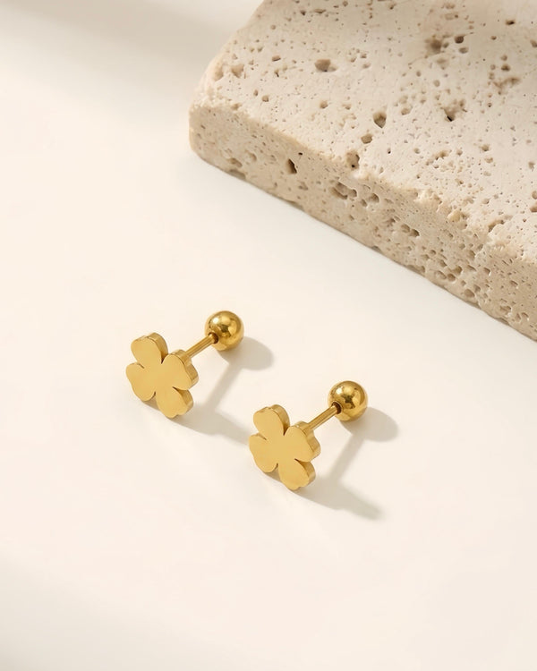 Four Leaf Clover Stud Earrings