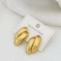 Twist Double Hoop Earrings - view 3