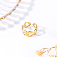 Heart Link Open Ring - view 3