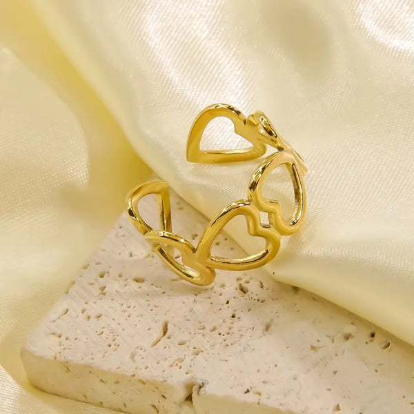 Heart Link Open Ring