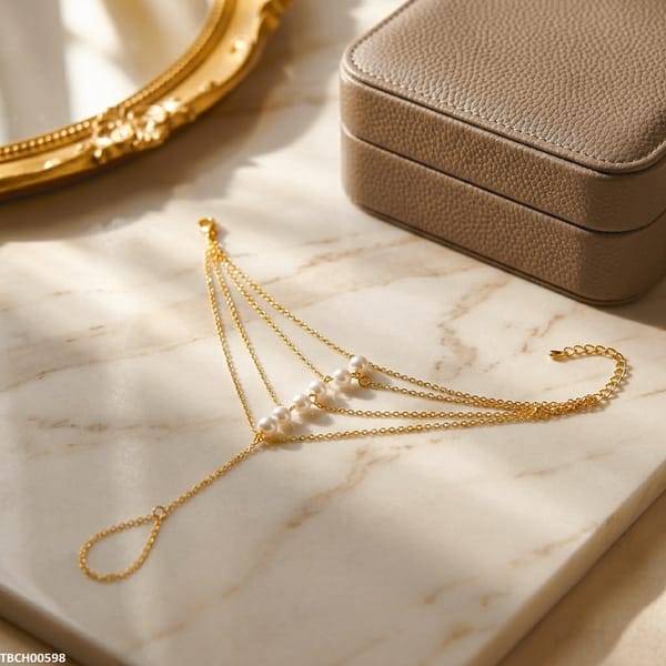 Multi-Strand Pearl Hand Chain Ringlet